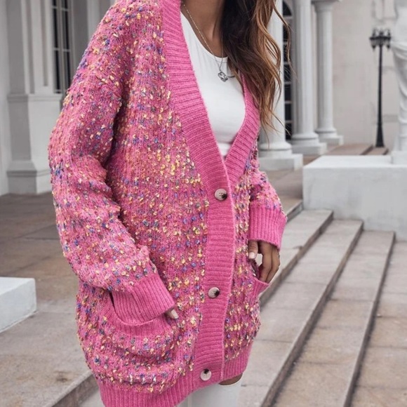 Button oversized cardigan coat - Picture 11 of 15